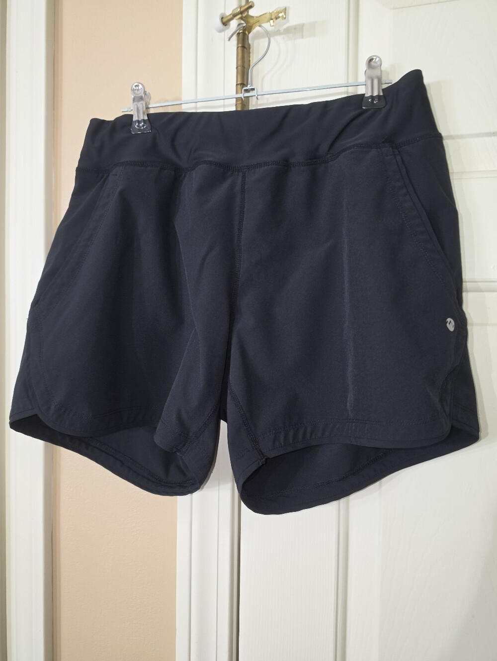 Women’s Black Athletic Shorts with Wide Waistband